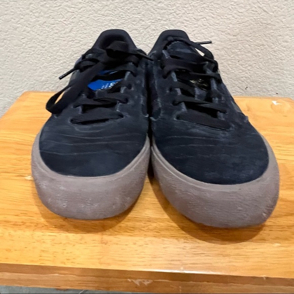 ADIDAS BUSENITZ SIZE 8 PRO SUEDE SHOES BLACK BROWN SKATES STREETWEAR PREPPY EUC - Picture 2 of 10